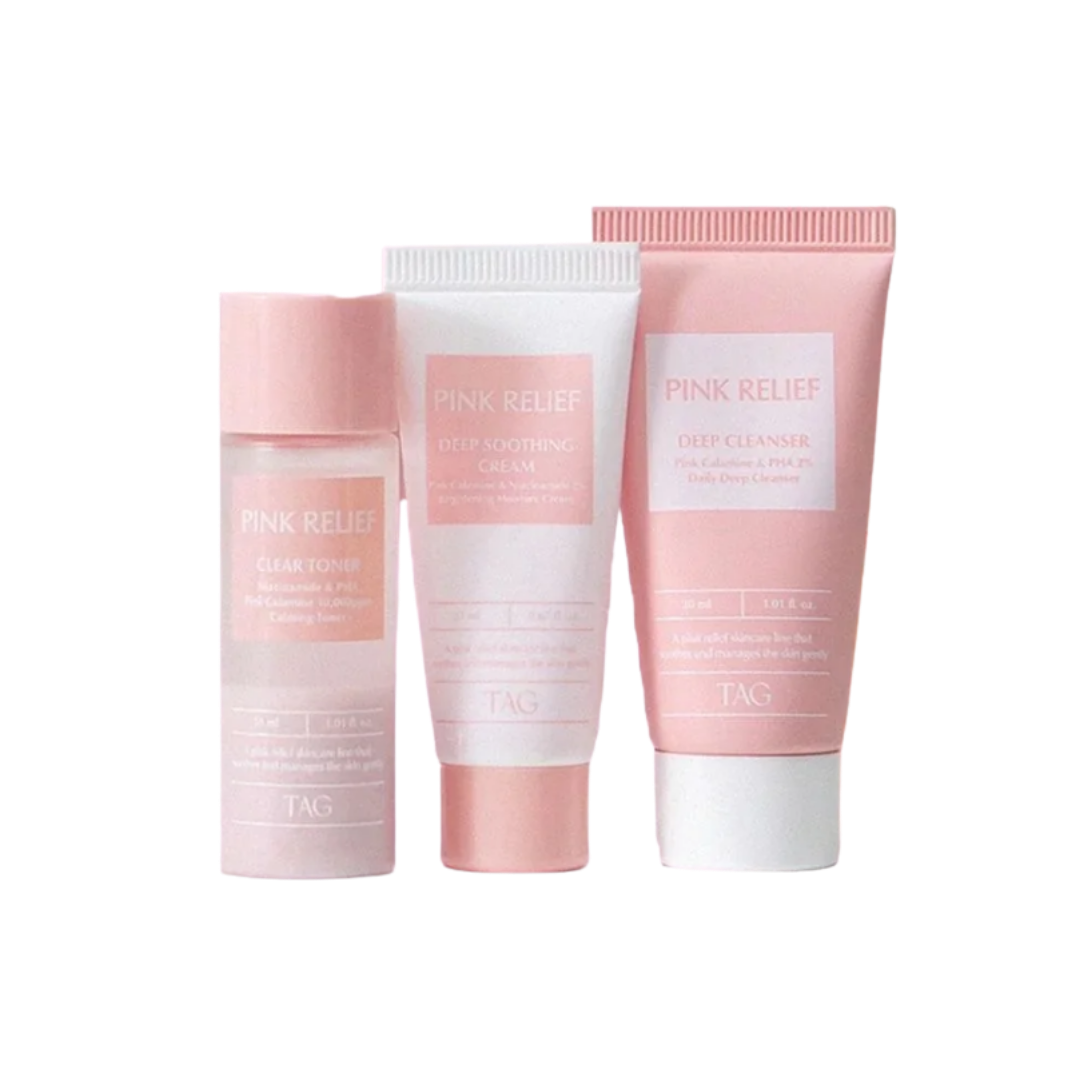 Pink Relief too cool for school Pink Relief Starter Kit |  بينك ريليف تو كول فور سكول مجموعة العناية بالبشرة