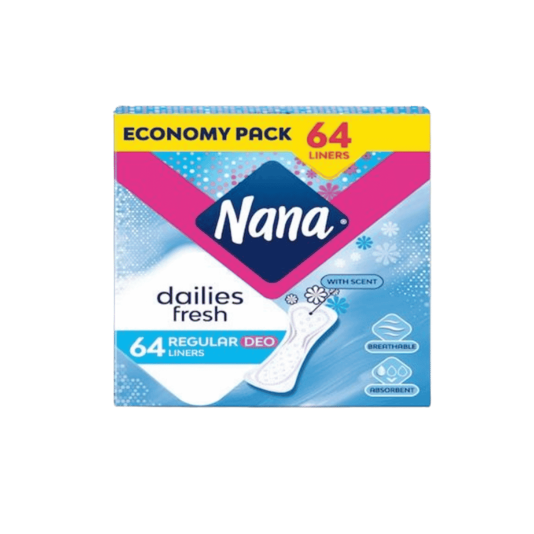 Nana Regular Liners - 64pads | نانا فوط يومية معطّرة - 64 قطعة