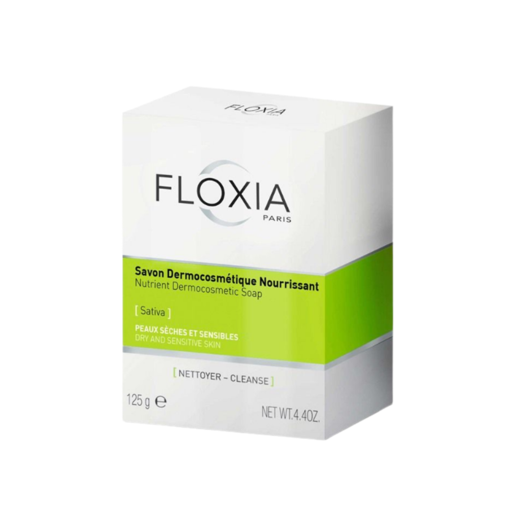 Floxia Nutrient Dermacosmetic Soap For Dry & Sensitive Skin - 125G | فلوكسيا صابونة مغذية للبشرة الجافة و الحساسة - 125 غرام