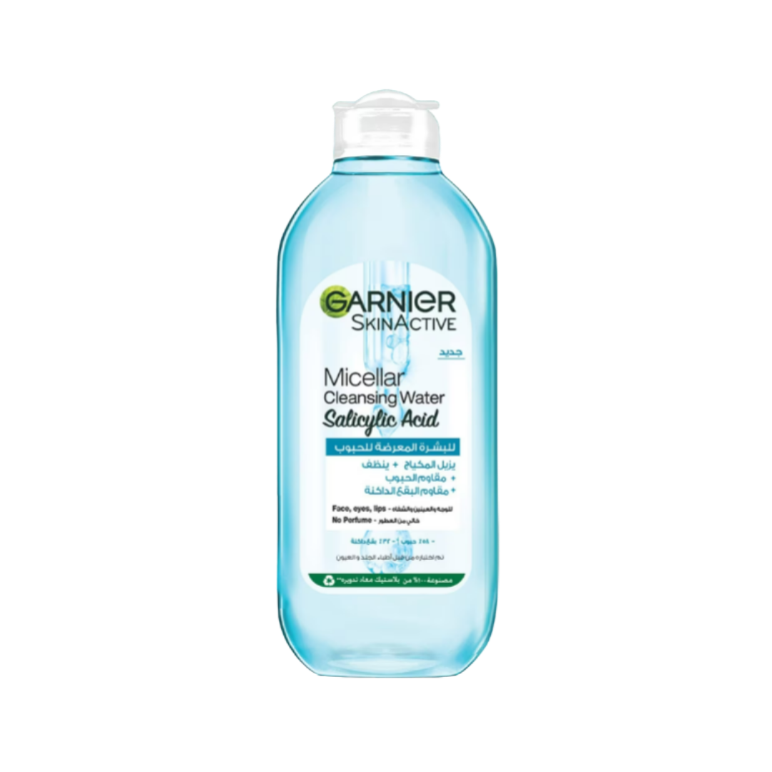 Garnier Micellar Water Salicylic Acid - 400ml  | غارنييه ميسيلار بالسالسليك اسد - 400 مل