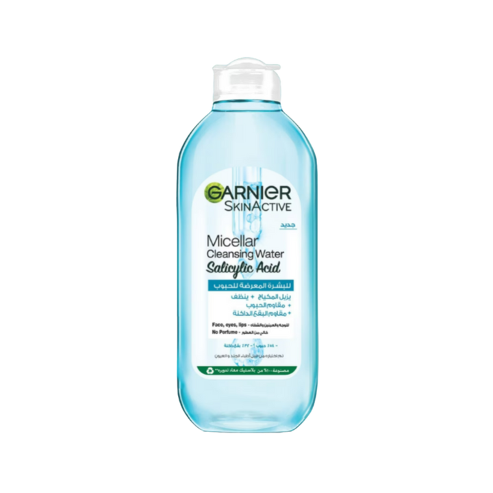Garnier Micellar Water Salicylic Acid - 400ml  | غارنييه ميسيلار بالسالسليك اسد - 400 مل
