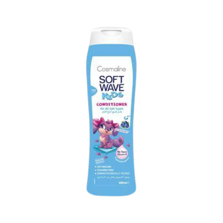 Cosmaline Soft Wave Kids Blueberry Conditioner - 400ml | كوزمالين بلسم للشعر بخلاصة التوت البري للأطفال - 400 مل