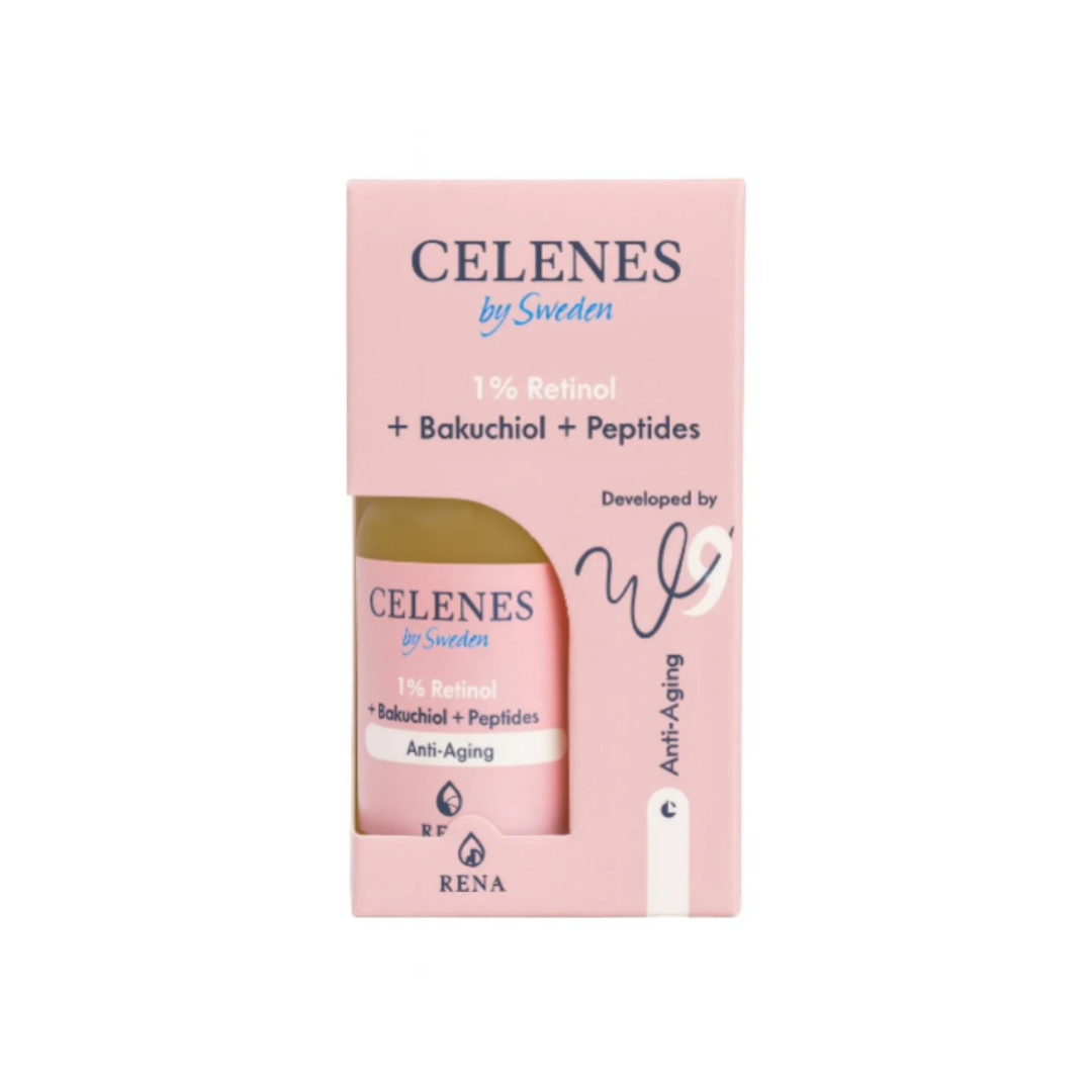 Celenes by Sweden 1% Retinol + Bakuchiol + Peptides Anti- Aging - 30ml | سيلينس سيروم الريتينول والبكاتشيول والببتديات - 30 مل
