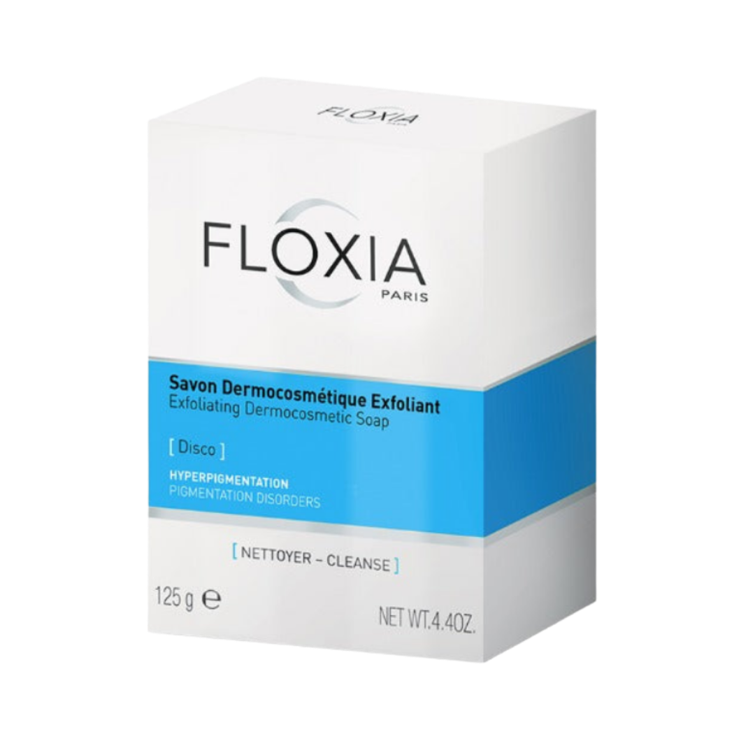 Floxia Exfoliating Dermocosmetic Disco Soap For Blemished Skin - 125g | فلوكسيا صابونة مقشرة للبشرة التي تعاني من العيوب - 125 غرام
