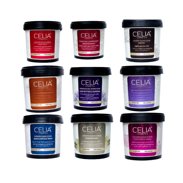 CELIA foaming sugar scrub with Moroccan indigo - 600g | سيليا مقشر السكر الرغوي للجسم - 600 غرام