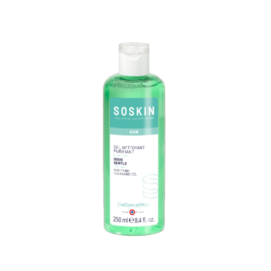 Soskin Gentle Purifying Cleasing Gel - 250ml |  سوسكن غسول منظف للبشرة المختلطة والدهنية -250 مل