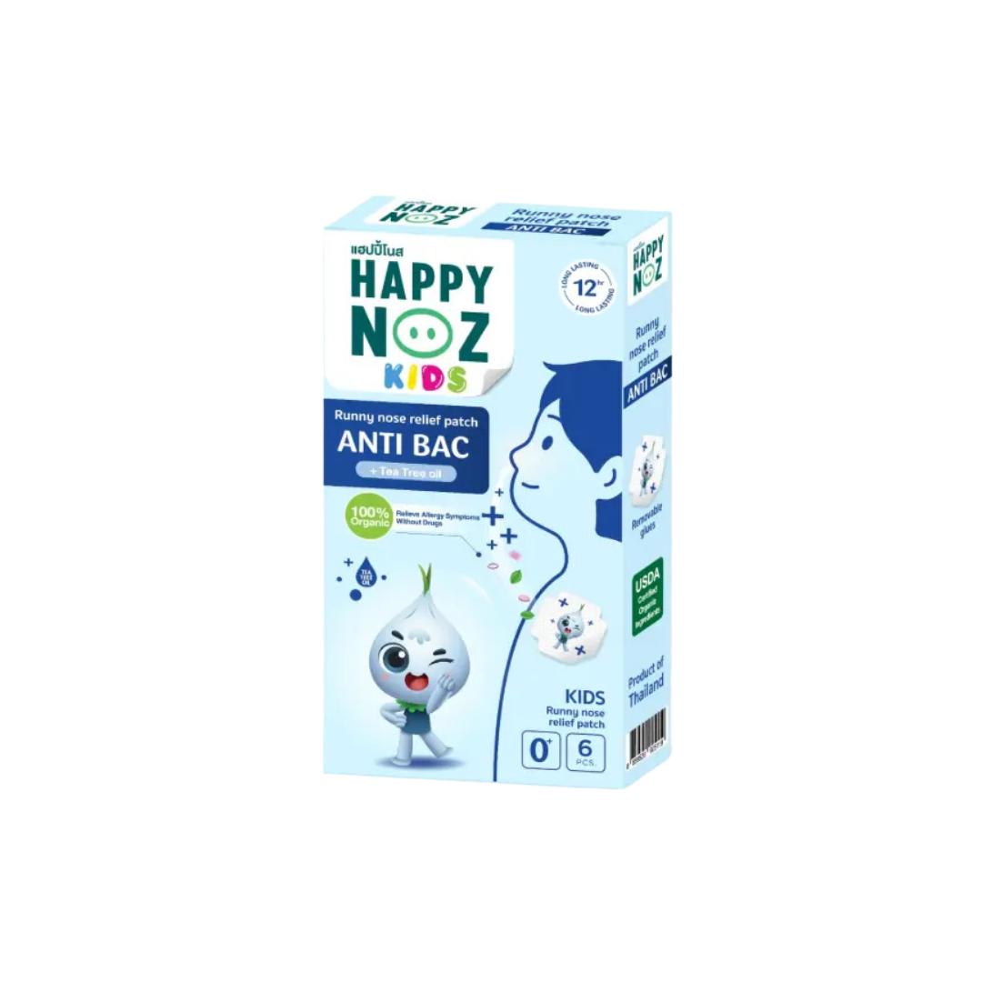 HAPPY NOZ KIDS - ANTI BAC - Tea Tree Oil - 6 Pcs | هابي نوز لاصق مضاد للبكتيريا بزيت شجرة الشاي - 6 قطع