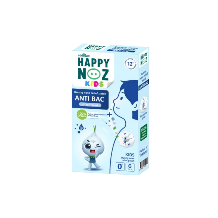 HAPPY NOZ KIDS - ANTI BAC - Tea Tree Oil - 6 Pcs | هابي نوز لاصق مضاد للبكتيريا بزيت شجرة الشاي - 6 قطع