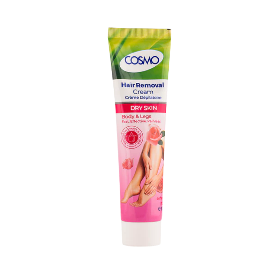 COSMO Hair Removal Dry Skin - Rose - 100g | كوزمو كريم إزالة شعر الجسم بخلاصة الورد - 100 غ
