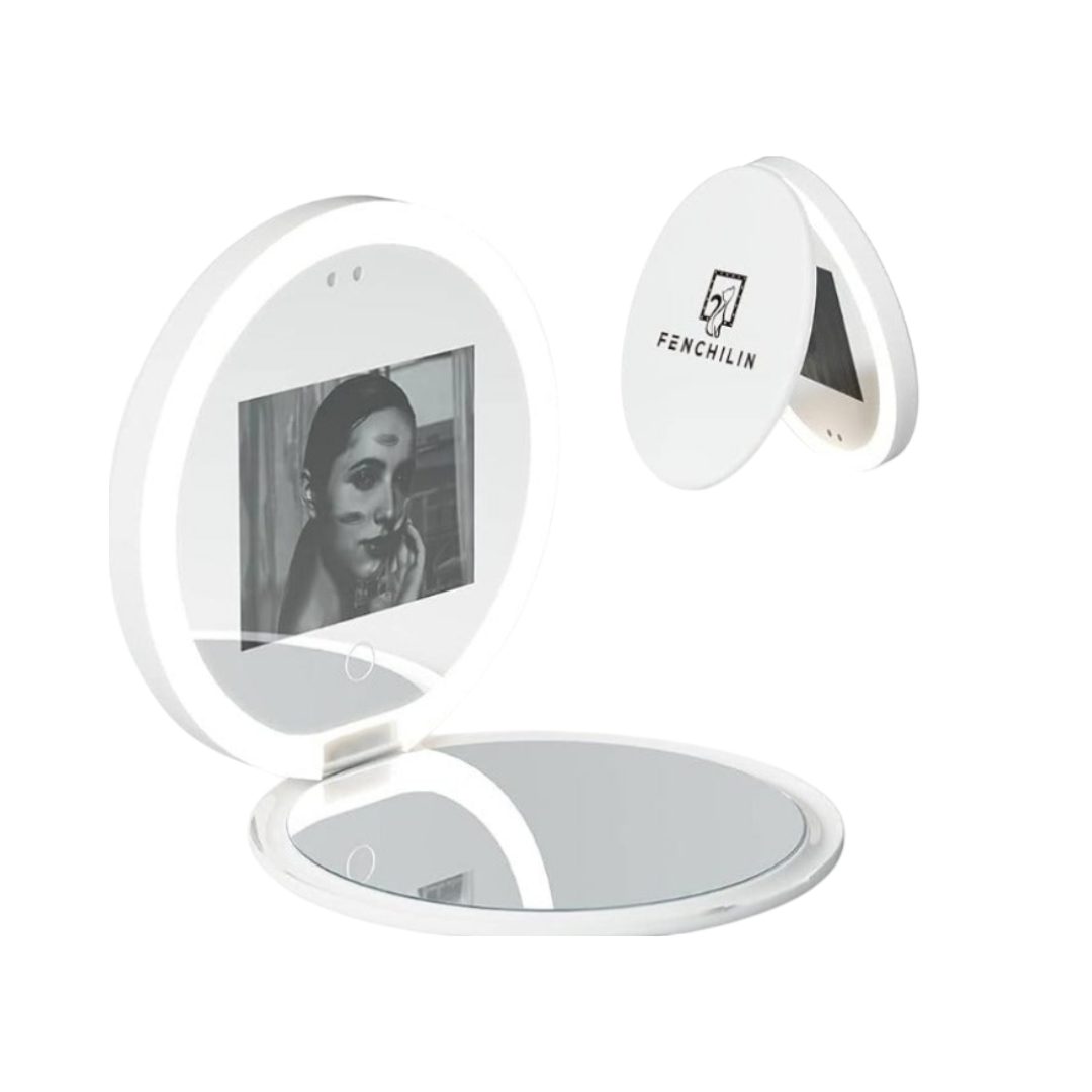 FENCHILIN Travel Compact Mirror with Uv Camera | فينشيلين مرآة صغيرة محمولة مع كاميرا الأشعة فوق البنفسجية