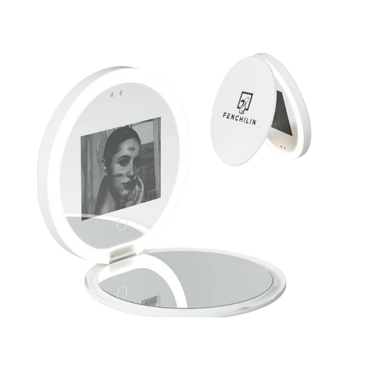 FENCHILIN Travel Compact Mirror with Uv Camera | فينشيلين مرآة صغيرة محمولة مع كاميرا الأشعة فوق البنفسجية