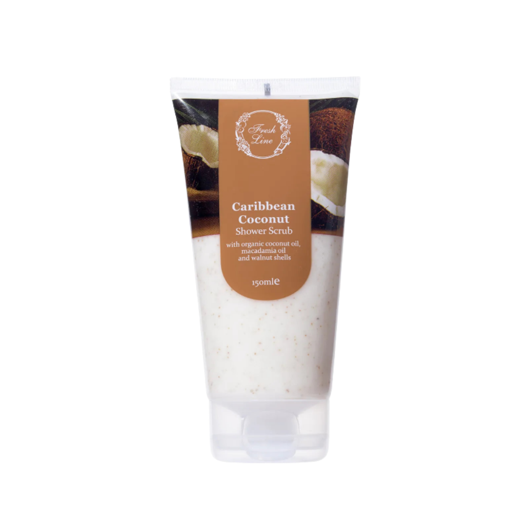 Fresh Line CARIBBEAN COCONUT Shower Scrub - 150 ml | فريش لاين سكراب للجسم بجوز الهند - 150 مل