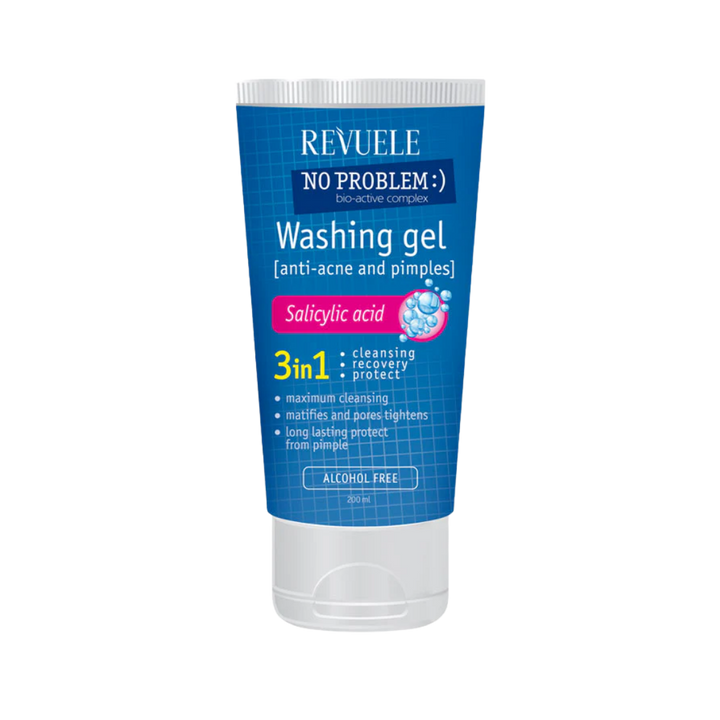 Revuele No Problem Salicylic Acid Cleansing Gel 3 in 1 - 200ml | ريفويل غسول ساليسليك اسيد ٣ في ١ - 200 مل