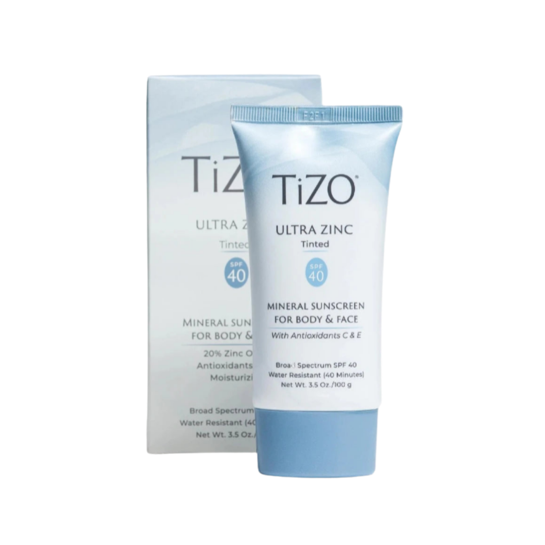 Tizo Ultra Zinc Body & Face Sunscreen Tinted Spf40 - 100g | تايزو واقي شمسي فيزيائي للجسم و الوجه ملون spf 40 - 100 غرام