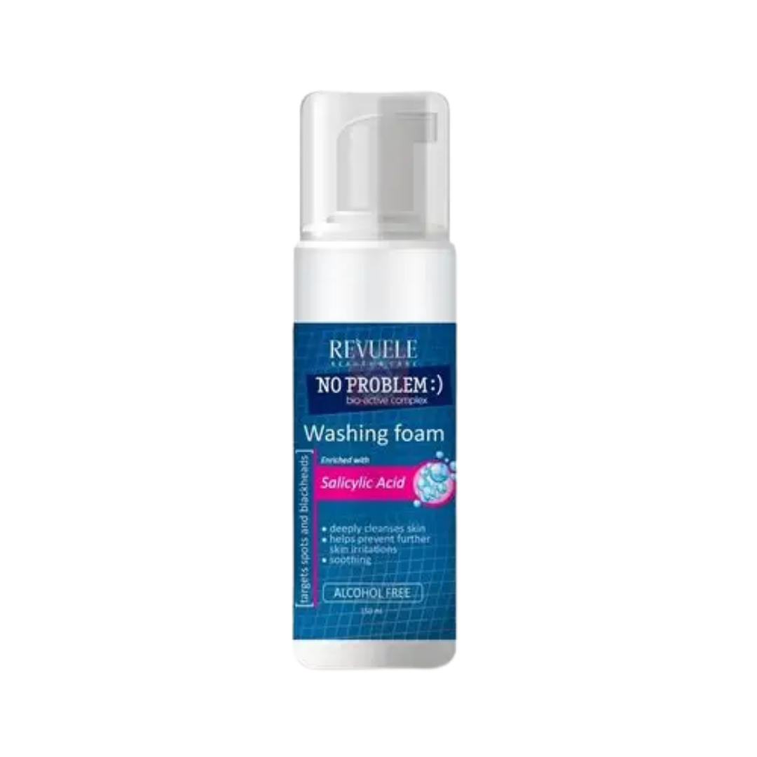Revuele No Problem Anti Acne & Pimple Foaming Face Wash With Salicylic Acid - 150ml | ريفويل غسول ساليسليك اسيد لحب الشباب - 150 مل