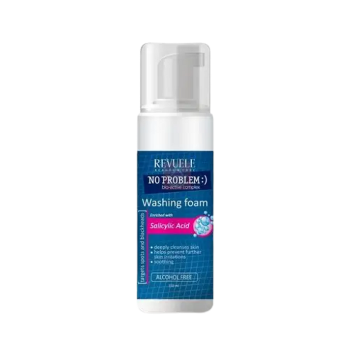 Revuele No Problem Anti Acne & Pimple Foaming Face Wash With Salicylic Acid - 150ml | ريفويل غسول ساليسليك اسيد لحب الشباب - 150 مل