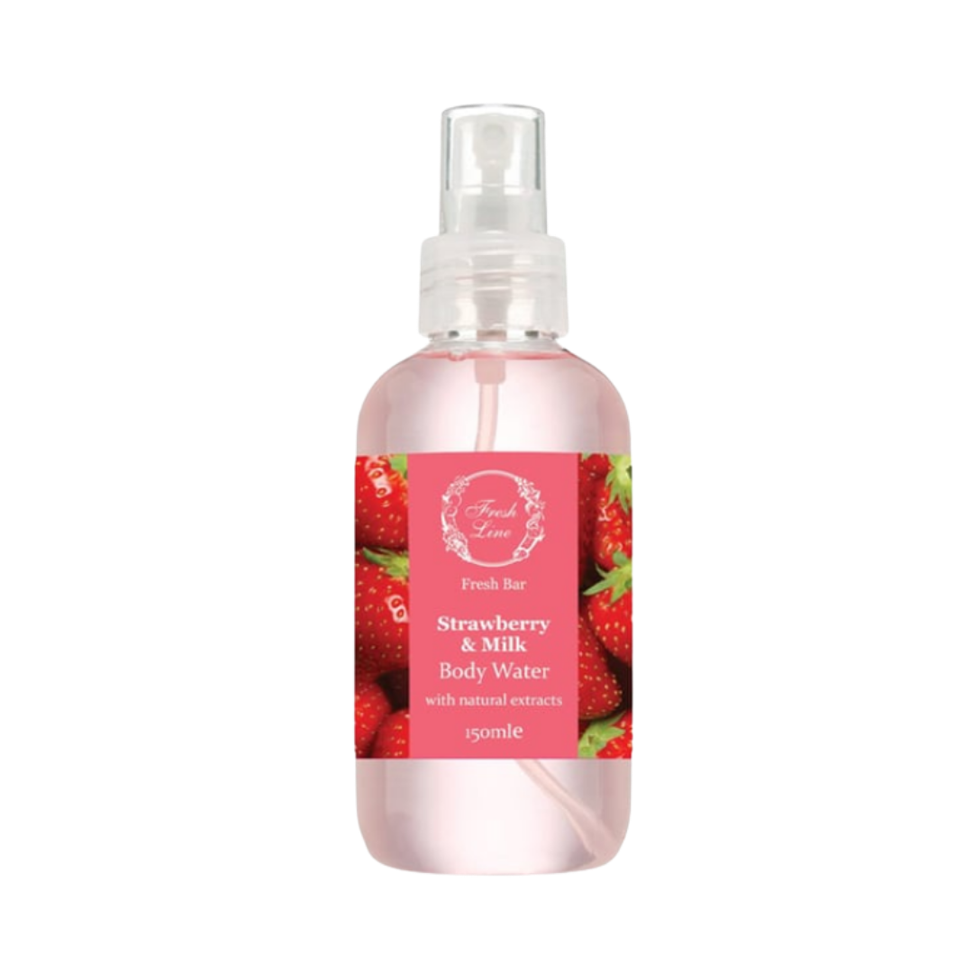 Fresh Line STRAWBERRY & MILK Body Water - 150 ml | فريش لاين ميست الجسم برائحة الفراولة - 150 مل