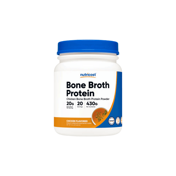 Nutricost Bone Broth Protein Chicken Flavored - 430g | نوتريكوست مسحوق بروتين مرق العظام بنكهة الدجاج - 430غ