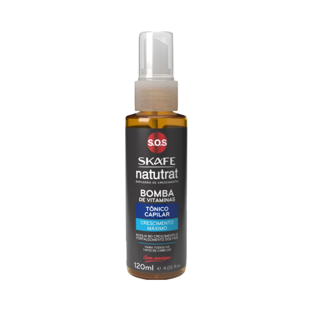 SKAFE Bomba De Vitaminas Tonico Capilar Crescimento Maxiom - 120m | سكاف تونر ناتورات لتعزيز وتقوية الشعر - 120 مل