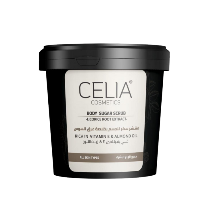 Celia Body Sugar Scrub With Licorice Root Extract 500 g| سيليا مقشر سكر الجسم بخلاصة عرق السوس – 500 غرام