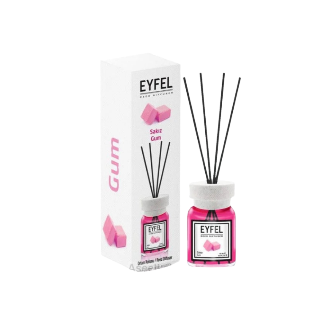EYFEL Sakiz Gum Reed Diffuser - 120ml | ايفل عيدان معطرة برائحة العلكة - 120 مل