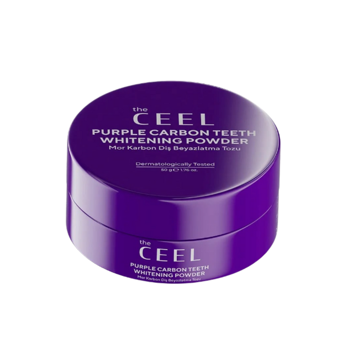 the CEEL Purple Carbon Teeth Whitening Powder - 50g | ذا سيل بودرة الفحم لتبييض الأسنان - 50 غ