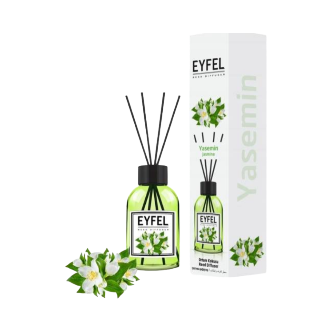 EYFEL Yasemin Reed Diffuser - 120ml | ايفل عيدان معطرة برائحة الياسمين - 120 مل