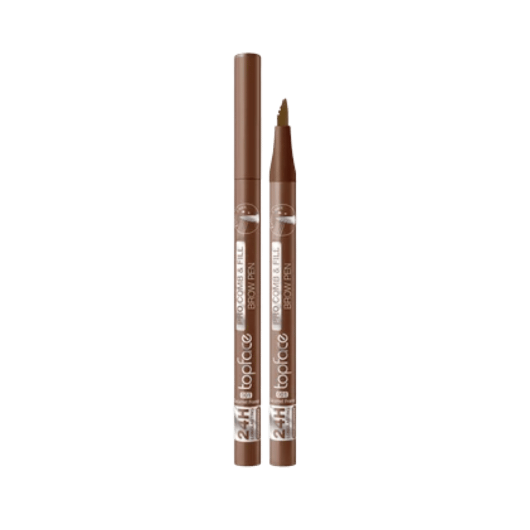 topface Pro Comb & Fill Brow Pen - 1ml | توب فيس قلم تحديد وملء الحواج - 1 مل