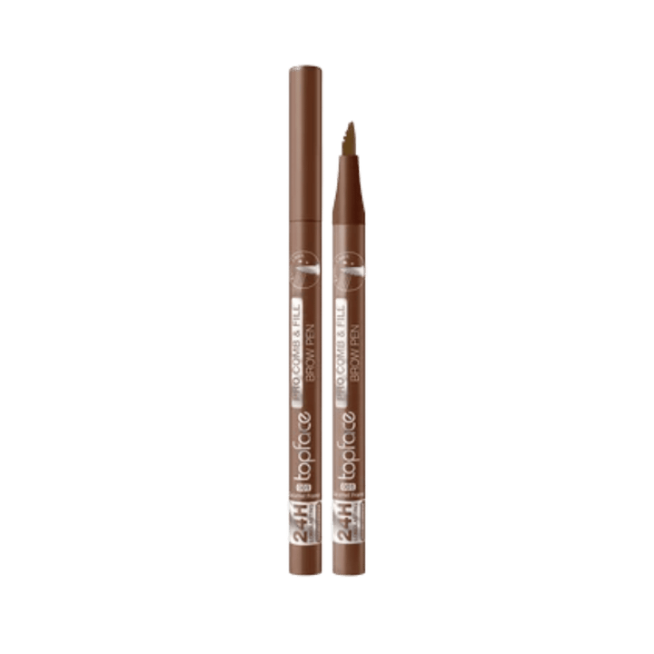 topface Pro Comb & Fill Brow Pen - 1ml | توب فيس قلم تحديد وملء الحواج - 1 مل