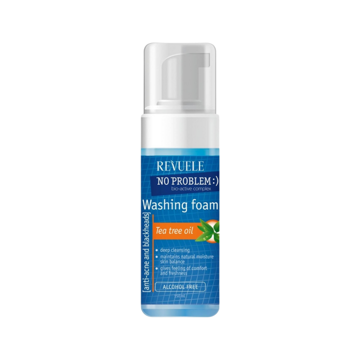 Revuele No problem Washing Foam With Tea Tree Oil  -  150ml | ريفويل غسول بالشاي الأخضر - 150 مل