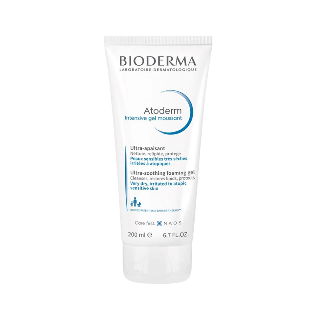 BIODERMA Atoderm Intensive Gel Moussant - 200ml | بيوديرما أتوديرم غسول لطيف للبشرة الجافة والمتهيجة - 200 مل