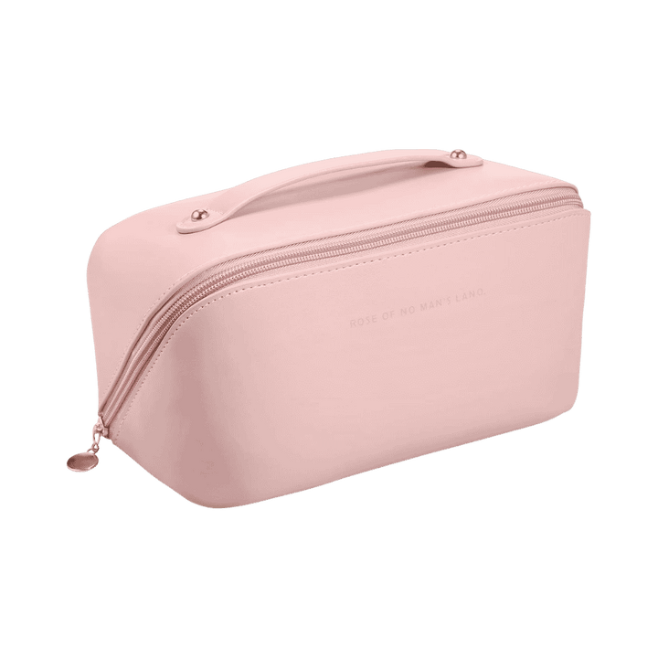 WASHBAG Purple triangle leather bag | ووش باغ حقيبة مكياج باللون الوردي