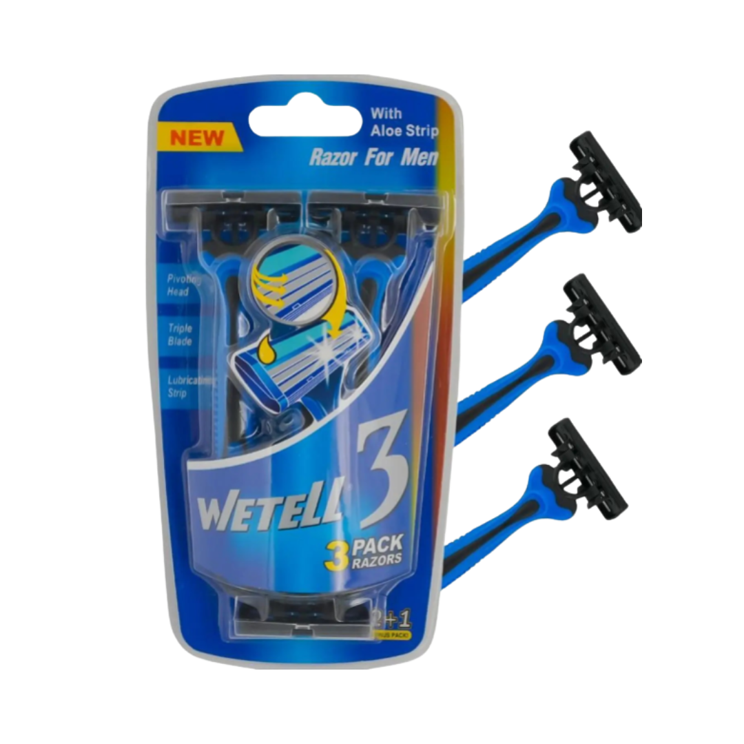 WETELL Razor For Men 3 Pack Razors 2 + 1 | ويتل شفرات حلاقة للرجال 3 قطع