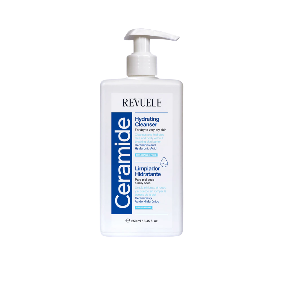 Revuele Ceramide Moisturizing cleanser with hyaluronic acid - Dry or very dry skin - 250ml | ريفويل غسول سيراميد للبشرة الجافة  - 250 مل