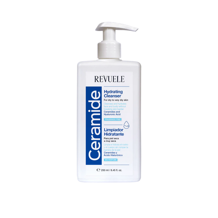 Revuele Ceramide Moisturizing cleanser with hyaluronic acid - Dry or very dry skin - 250ml | ريفويل غسول سيراميد للبشرة الجافة  - 250 مل