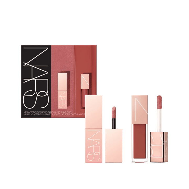 Nars Mini Afterglow Liquid Blush & Lip Shine Duo - 3.7ml | نارس مجموعة مكياج للشفاه والخدود ميني افتر غلو
