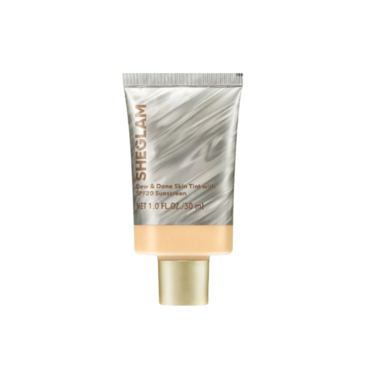 SHEGLAM Dew & Done Skin Tint with spf 20 sunscreen - 30ml | شيكلام كريم أساس مع عامل حماية spf20 - 30 مل