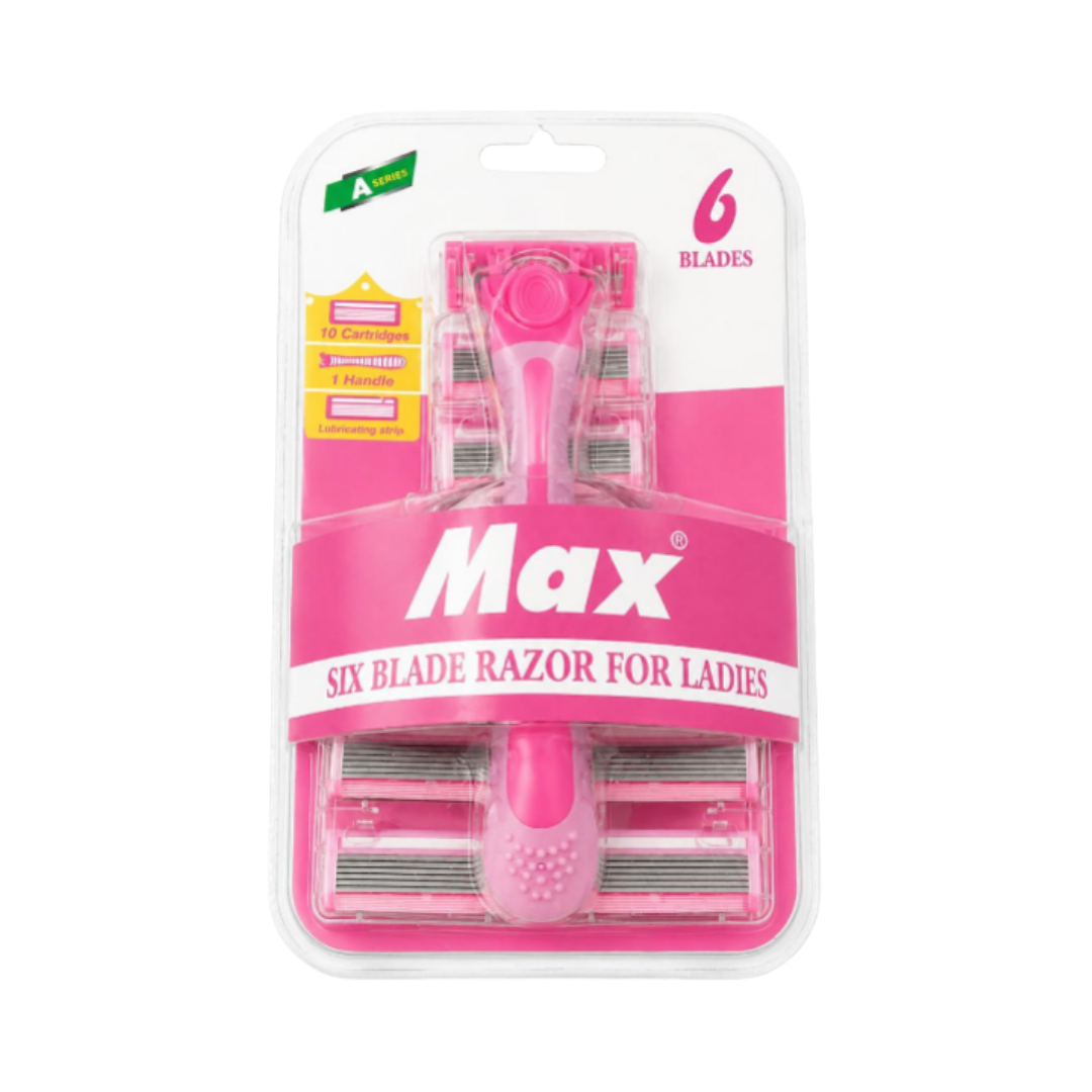 MAX Six 6 Blade Razor For Ladies | ماكس شفرة حلاقة نسائية بـ 6 شفرات