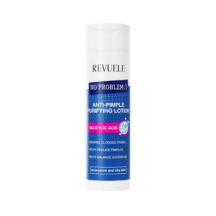 Revuele Anti-Pimple Purifying Lotion Salicylic Acid  - 200ml | ريفويل تونر منقي لعلاج حب الشباب مع نسبة ترطيب بالساليسيليك اسيد - 200 مل