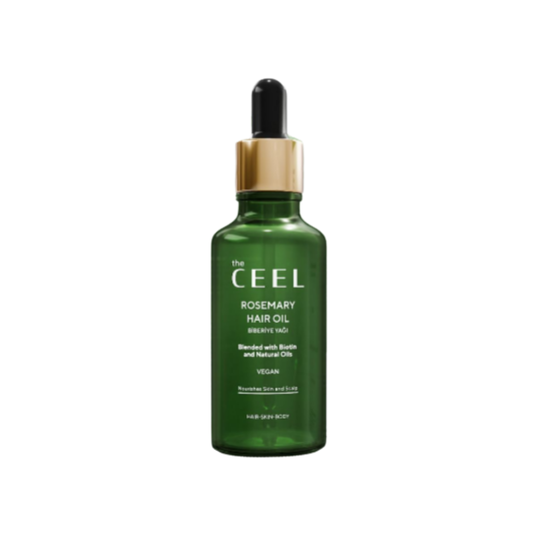 the CEEL Rosemary Hair Oil Vegan Hair Skin Body - 50ml | ذا سيل زيت للشعر غني بإكليل الجبل - 50 مل
