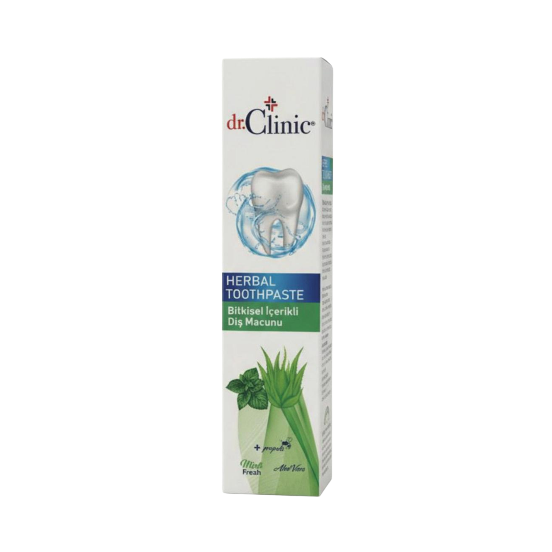 dr.Clinic Herbal Particles Toothpaste| دكتور كلينك معجون أسنان عشبي بخلاصة الألوفيرا والبروبوليس