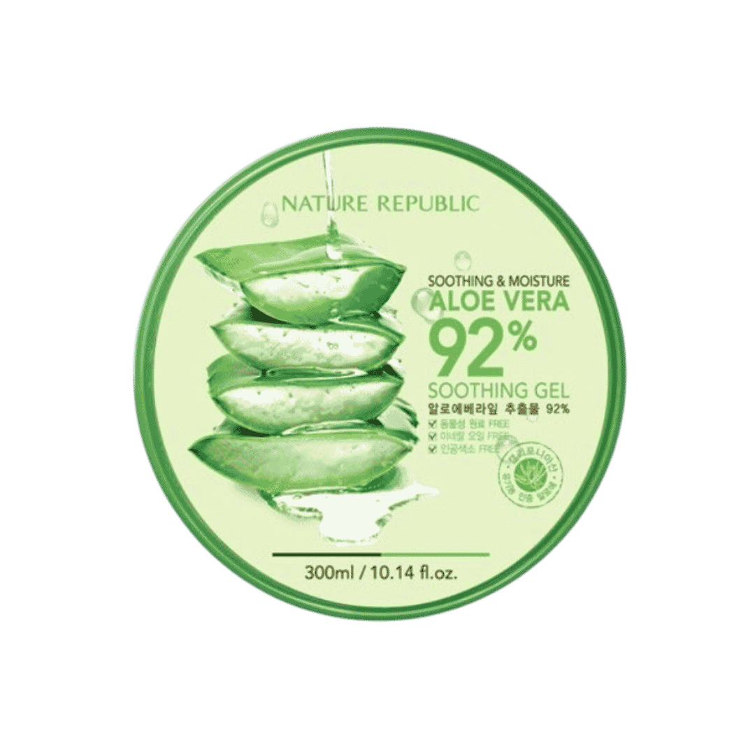 Nature Republic Aloe Vera 92% Soothing Gel - 300ml | نيتشر ريببلك جل مهدئ بالصبار 92% 300 - مل