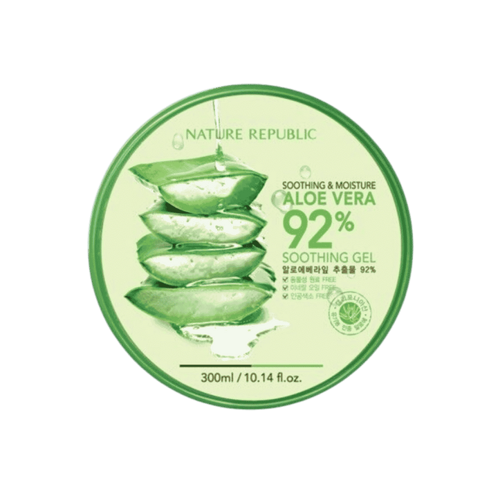 Nature Republic Aloe Vera 92% Soothing Gel - 300ml | نيتشر ريببلك جل مهدئ بالصبار 92% 300 - مل