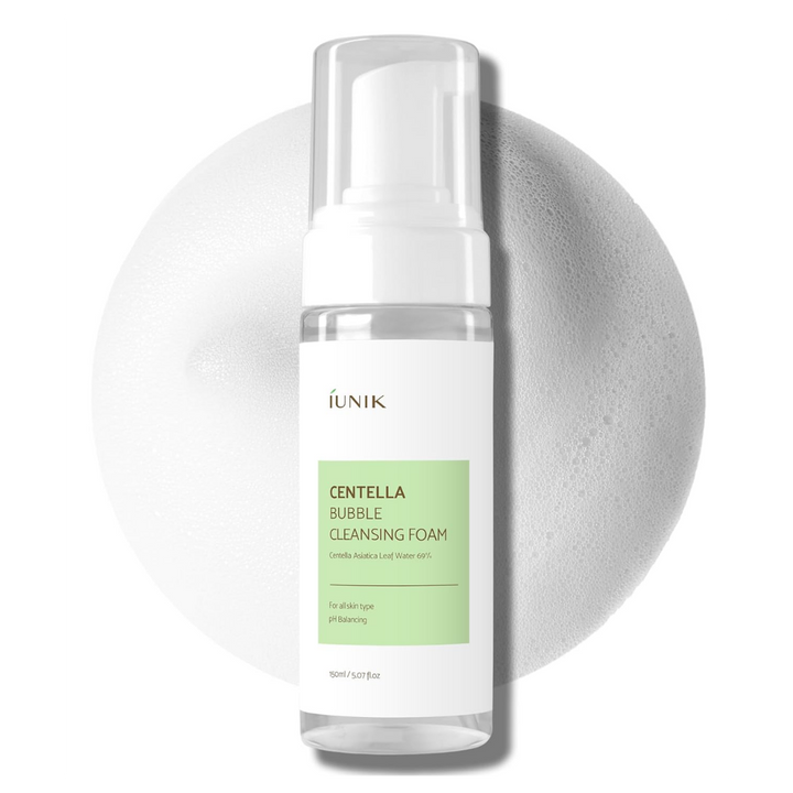 IUNIK Centella Bubble Cleansing Foam - 150ml | ايونيك غسول رغوي  بخلاصة عشبة السينتلا – 150 مل