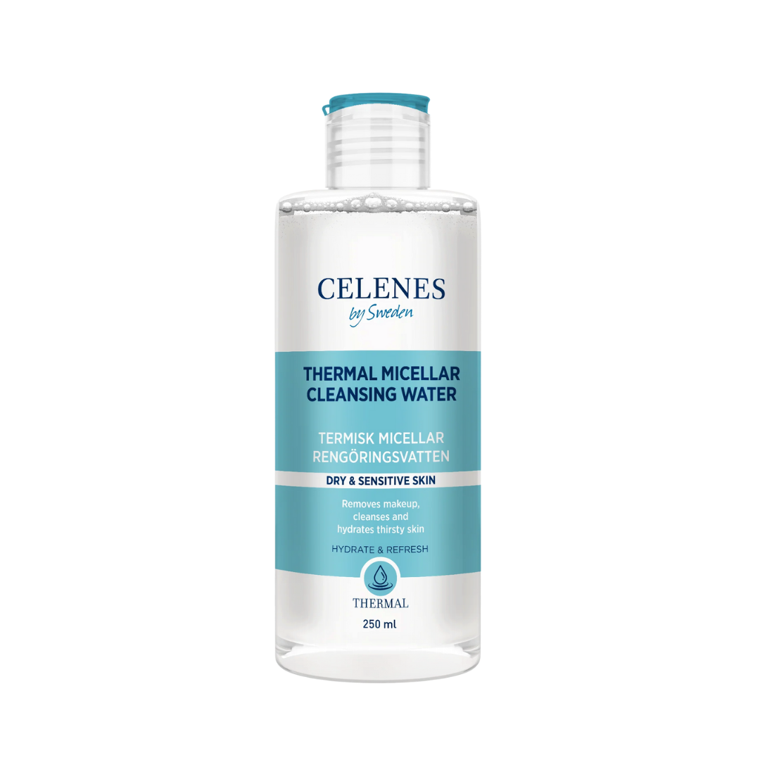 Celenes Thermal Micellar Cleansing Water, Dry And Sensitive Skin - 250ml | سيلينس ماء ميسيلار للبشرة الجافة والحساسة - 250 مل
