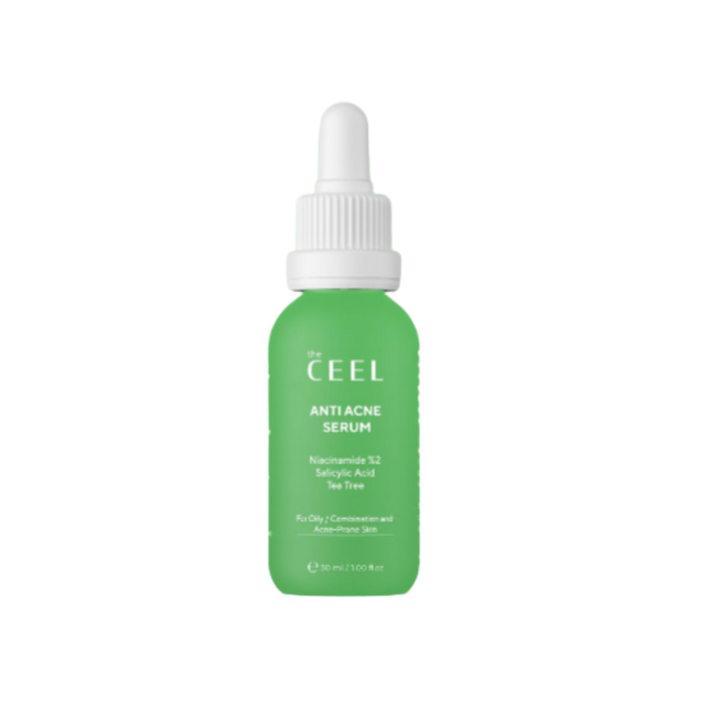 the CEEL Anti Acne Serum Niacinamide Elargonium Graveolens Tea Tree - 30ml | ذا سيل سيروم للحب بزيت شجرة الشاي والنياسيناميد - 30 مل