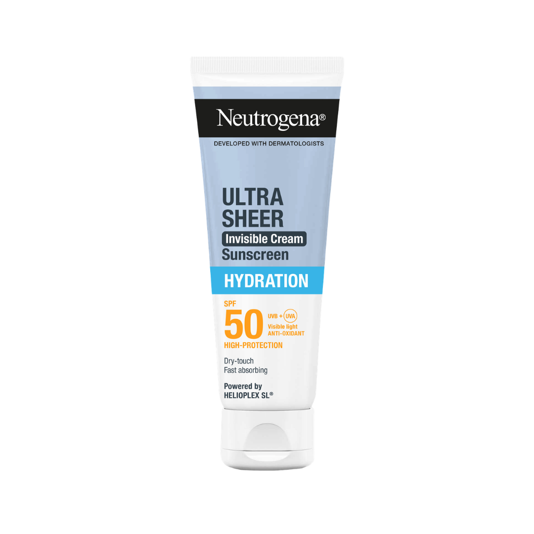 Neutrogena Ultra Sheer Invisible Cream Sunscreen Hydration SPF 50 - 50ml | نيتروجينا كريم واقي شمس غير مرئي - 50مل