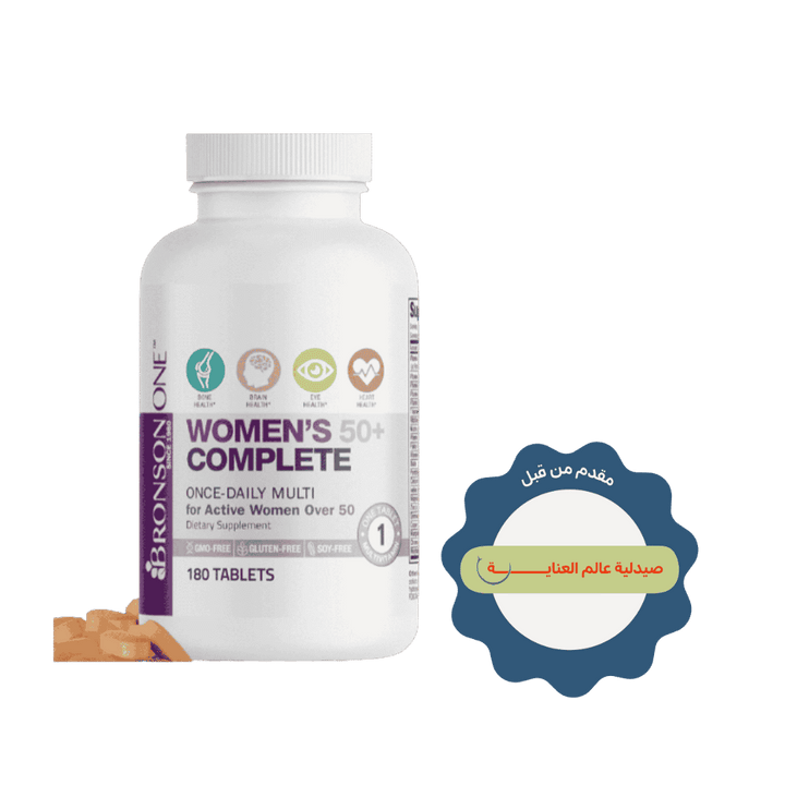 BRONSON Women's 50+ Complete - 180 Tablets | برونسون مكمل غذائي للنساء فوق 50 عاما - 180 قرص