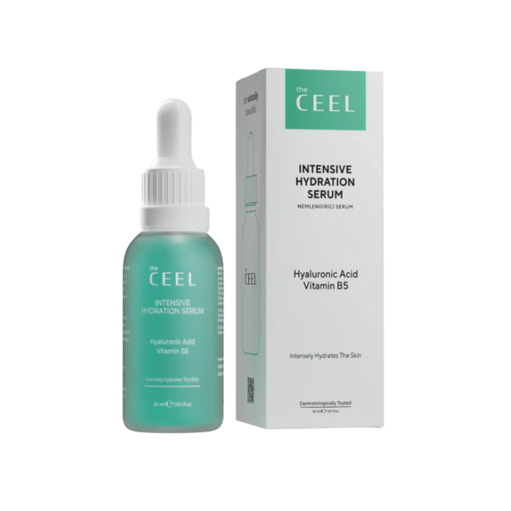 the CEEL Intensive Hydration Serum Hyaluronic Acid Vitamin B5 -30ml | ذا سيل سيروم ترطيب هيالورونيك اسيد و بانتينول - 30 مل