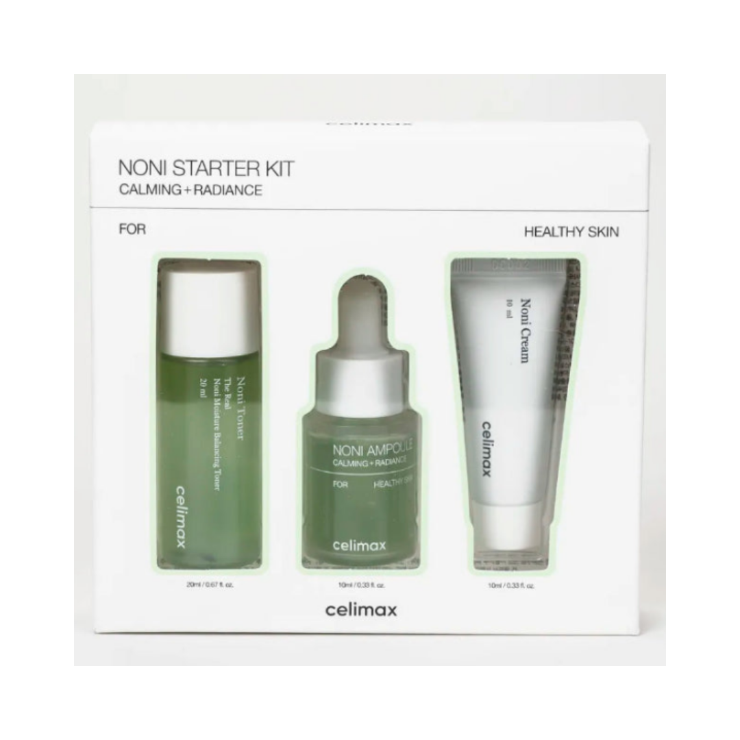 celimax Noni Starter Kit Calming + Radiance Kit - 20x10x10ml | سيليماكس مجموعة للعناية بالبشرة - 20x10x10 مل